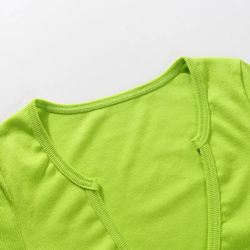 

2PCS Sexy Women Casual Sports Tie Front Crop Top Short Clothing Short Sleeve Half Length Jumpsuit Summer Set Outfit US