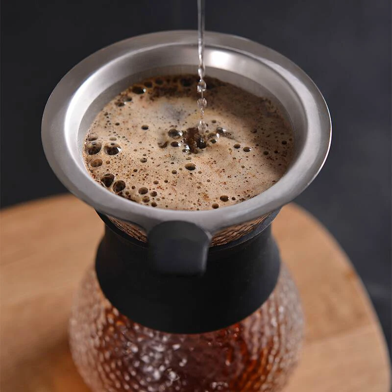400ml600ml классический залейте над Кофеварка капельница с многоразовая нержавеющая