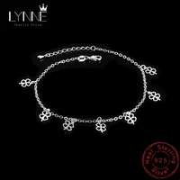 new 925 sterling silver fashion lucky cloverthree leaf pendant anklets bohemia beach foot chain bracelet women jewelry gift
