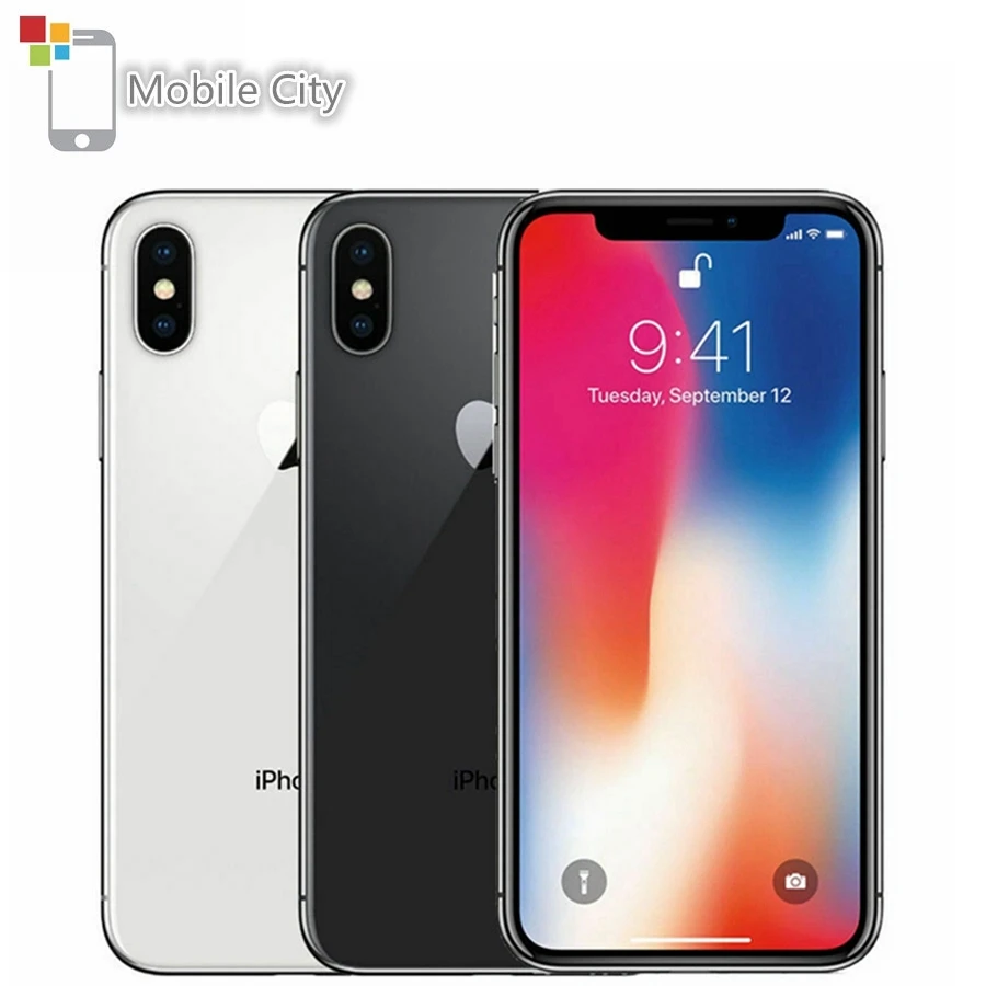 Разблокированные мобильные телефоны Apple iPhone X Face ID 4G LTE 64 ГБ/256 Гб ПЗУ 3 ОЗУ