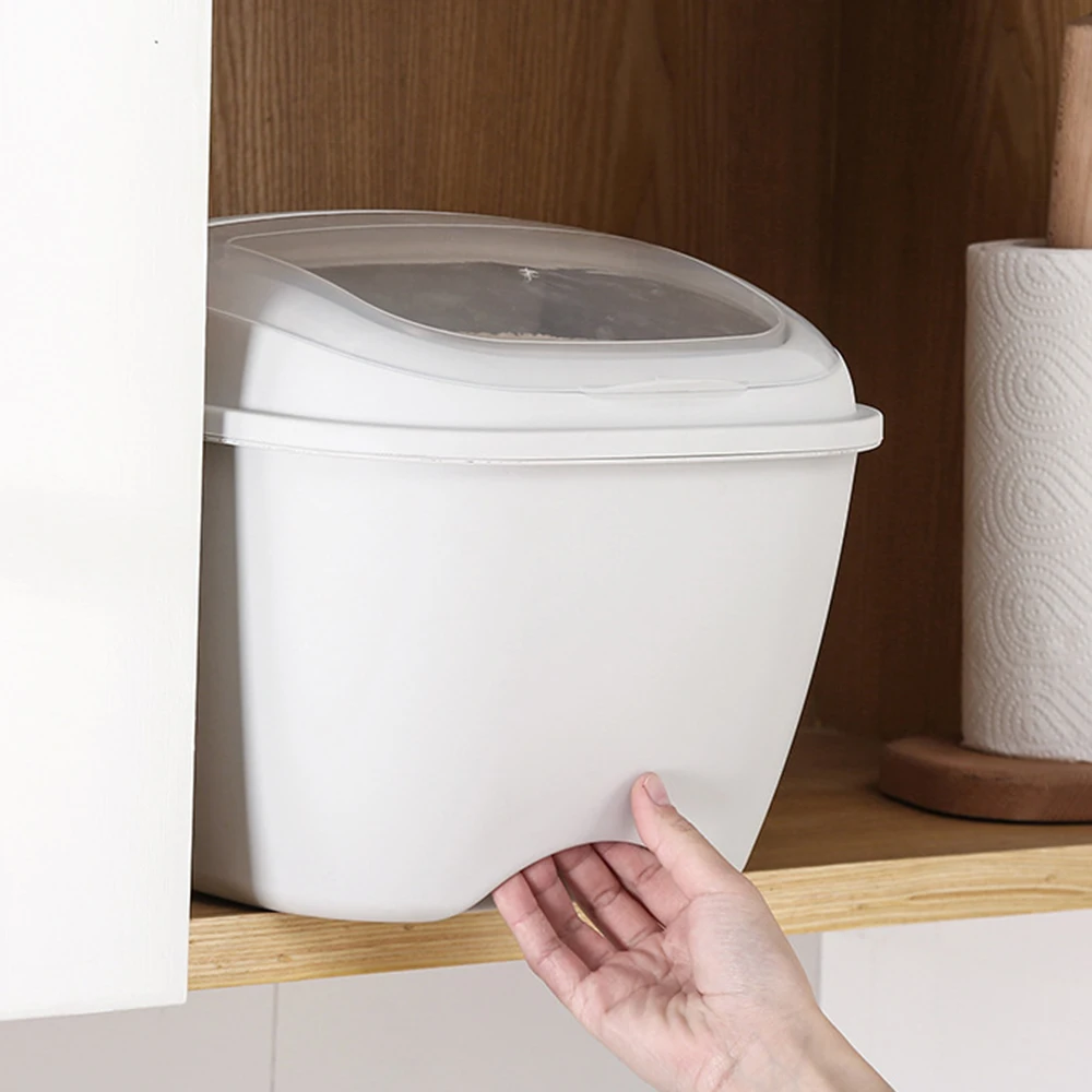 

10KG Insect-Proof Rice Bucket Multi-Function Plastic Sealed Rice Storage Box Beans Grain Storage Cans Kitchen Household Supplies