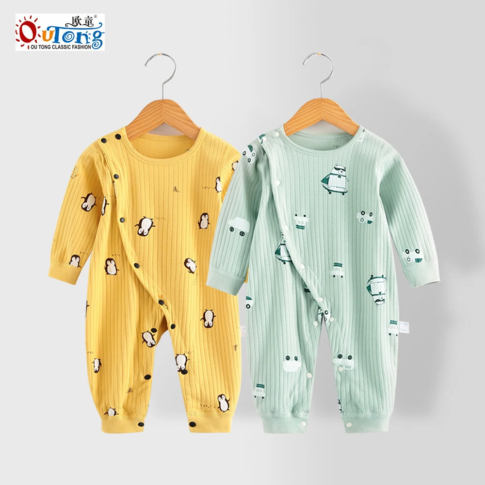 

Outong 2pcs Baby Rompers Cartoon Jumpsuit Cotton Baby Long Sleeve Newborn Infant Crawling Winter Clothes For Baby Boy And Girl