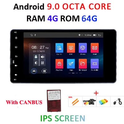 2 Din Android 9,0 4G+ 64G 8 ядерный автомобильный dvd Радио Видео gps аудио для Mitsubishi outlander lancer asx 2012 2013 obd2 DSP ips fm - Цвет: 4G 64G IPS Canbus