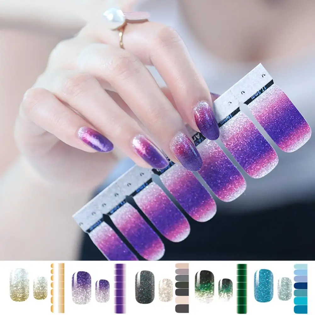 14 шт. градиентные наклейки на лак для ногтей | Красота и здоровье