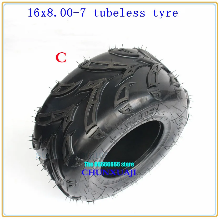 Внедорожные шины 16x8-7 ATV &amp Go-Kart вездеходные 16x8.00-7 16/8-7 бескамерные для шоссе