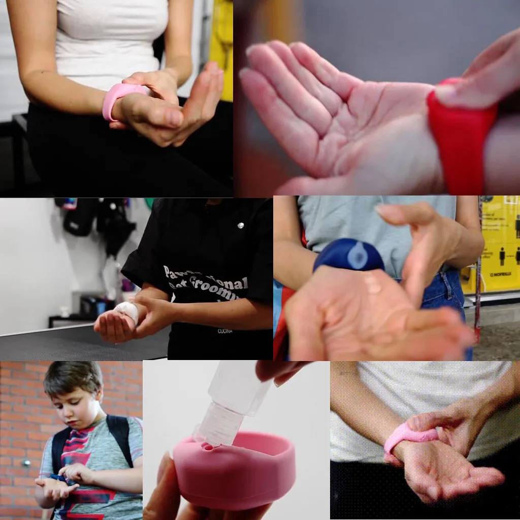 Горячая Новинка для взрослых детей жидкий Браслет Ручной Диспенсер Гель мытья