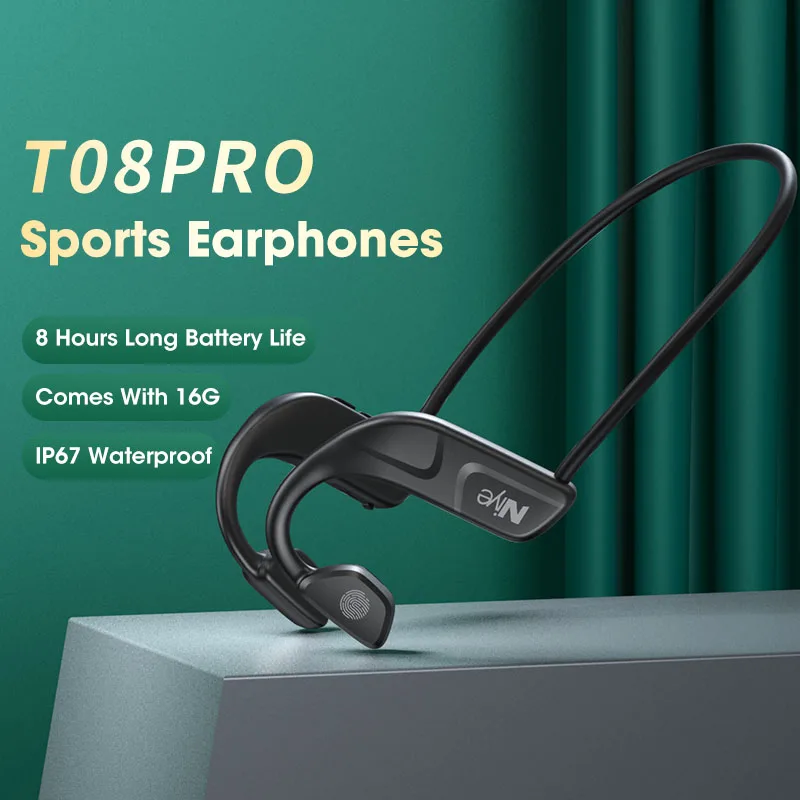 

Bluetooth-гарнитура с костной проводимостью, оригинальные беспроводные наушники-вкладыши для спорта, бега, подвесного типа, ультрадлинный Срок ...