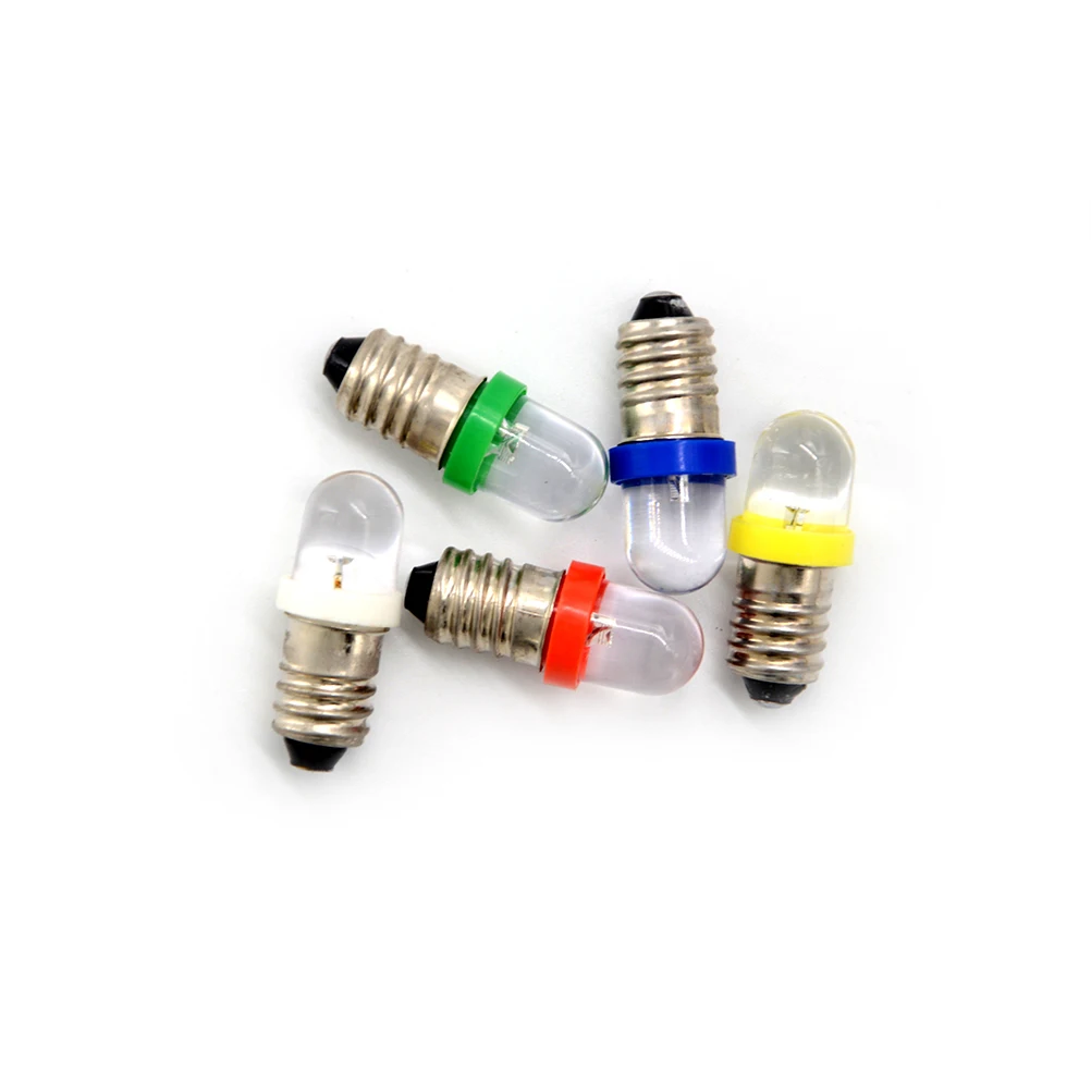 

5pcs/lot White 6V/12V/24V DC Light Bulb Low Power Consumption E10 LED Screw Base Indicator Bulb Cold