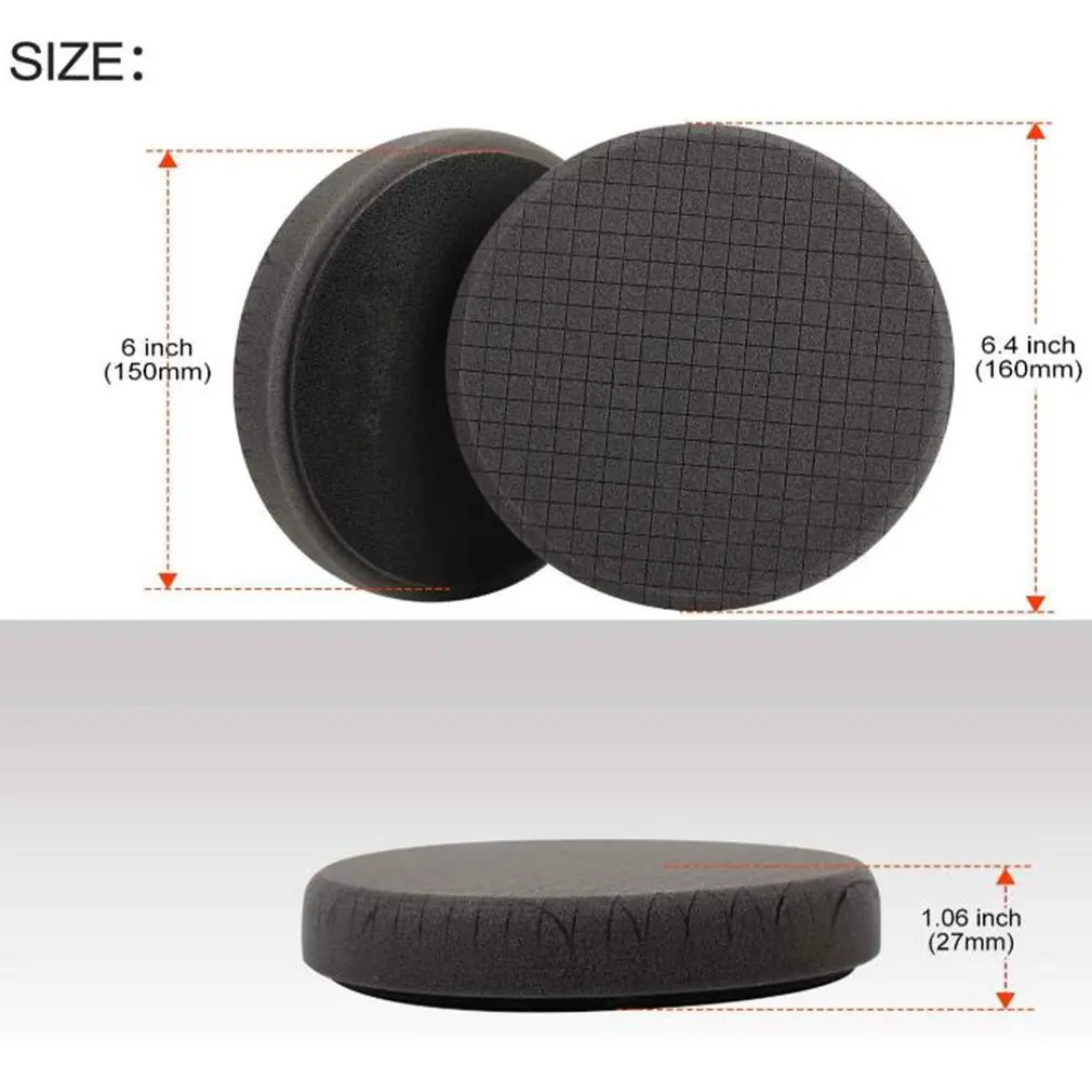 

5pcs Buffing Polishing Pads 6 Inch Backing Plate Compound Buffing Sponge Pads Car Detailing Foam Sponge Tool Polishing Disc