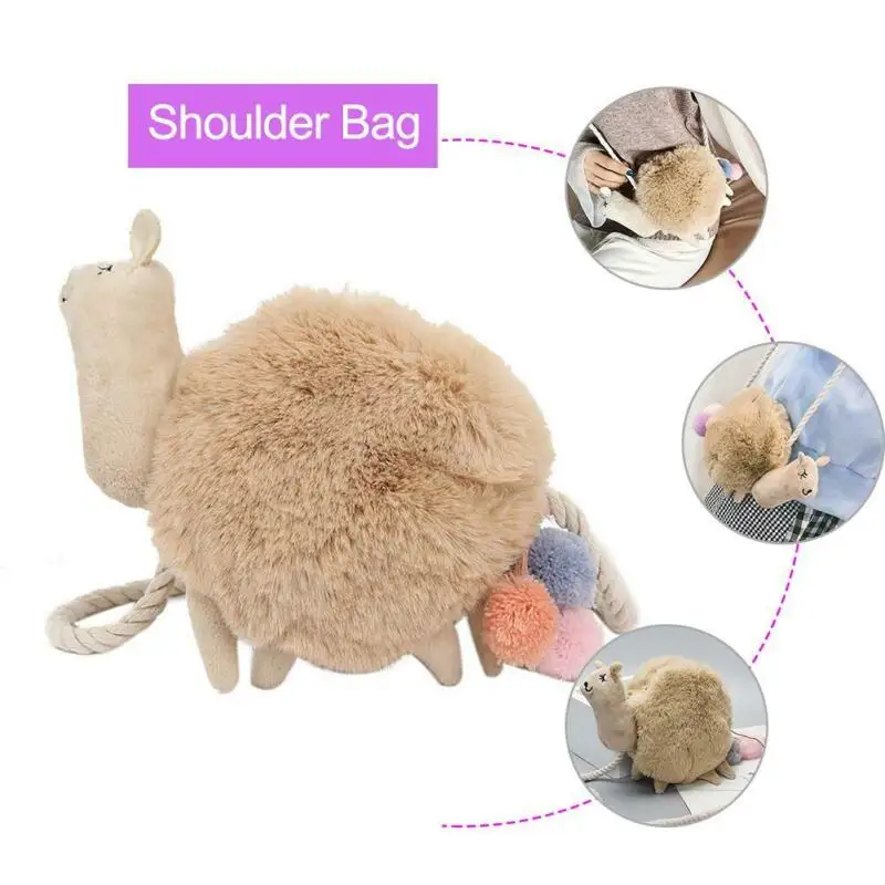 Женская сумка через плечо Сумка с ламой альпака сумки сумка-тоут портмоне