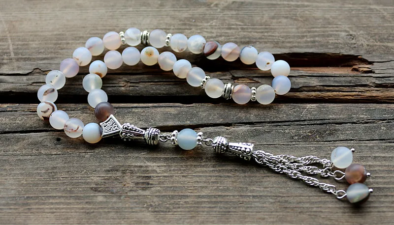 8 мм натуральный перламутровый круглый камень 33 бусины для молитвы мусульманский