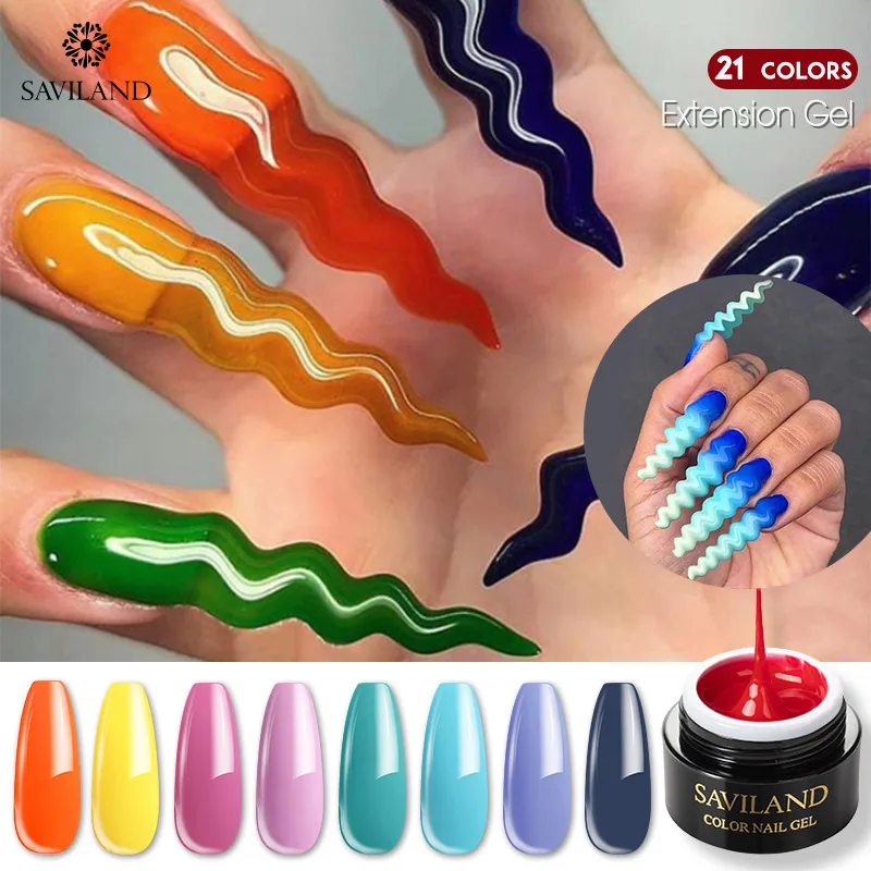SAVILAND Rainbow Builder Гель для наращивания ногтей DIY Желейный волнистый гель впитывающий