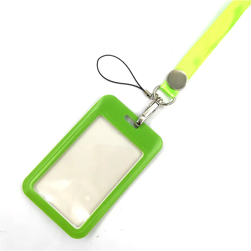 Зеленый цвет творческих шнурки держатель для карт студентов с завязками на шее