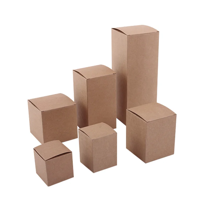 50 шт. красивая крафт Бумага подарок Коробки для принимаем заказы крем Косметика