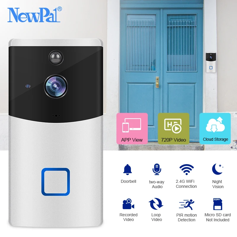 Кольцевой дверной Звонок камера WiFi видео звонок беспроводной домофон 1080p дверное