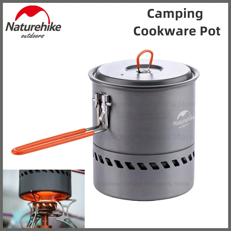 

Naturehike Camping Cookware 2-3 Person Nonstick Outdoor Picnic Pot Pan Ultralight Portable Camping Pot Outdoor Folding Cookware