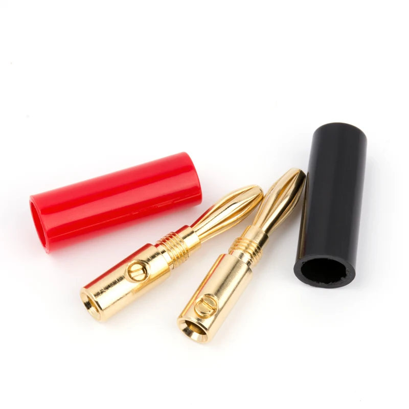 4 шт. позолоченные разъемы для колонок мм|Коннекторы и разъёмы| |