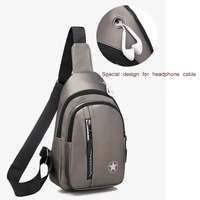 mens shoulder bag sling chest bags pack with usb charging port travel sports bags crossbody bag by