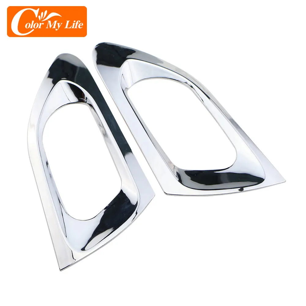 Для Peugeot 208 2015 - 2019 ABS Chrome 2 шт./компл. крышка чаши передней двери аксессуары для