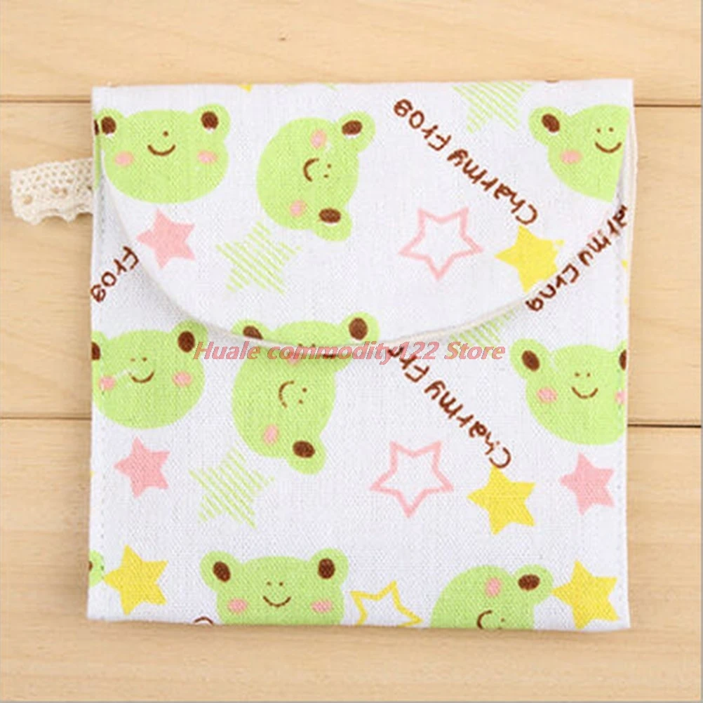

New 1PC Sanitary Napkin Cotton Full Pad Bag Travel Holder Bag Dots Women Lady Outdoor Sanitary Bags Feminine Care Product