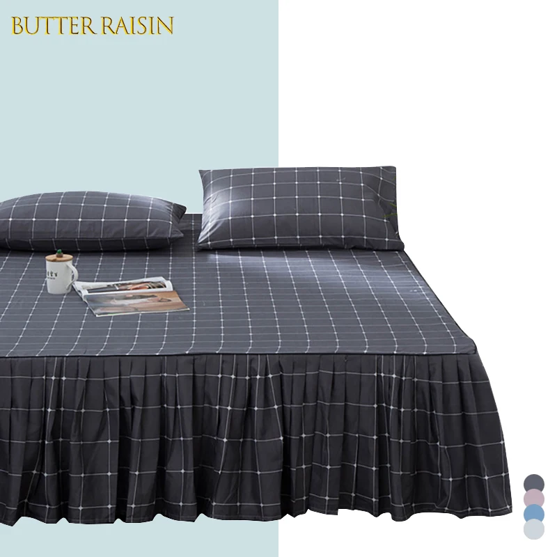 Постельное белье с оборками покрывало на кровать принтом простыня для спальни