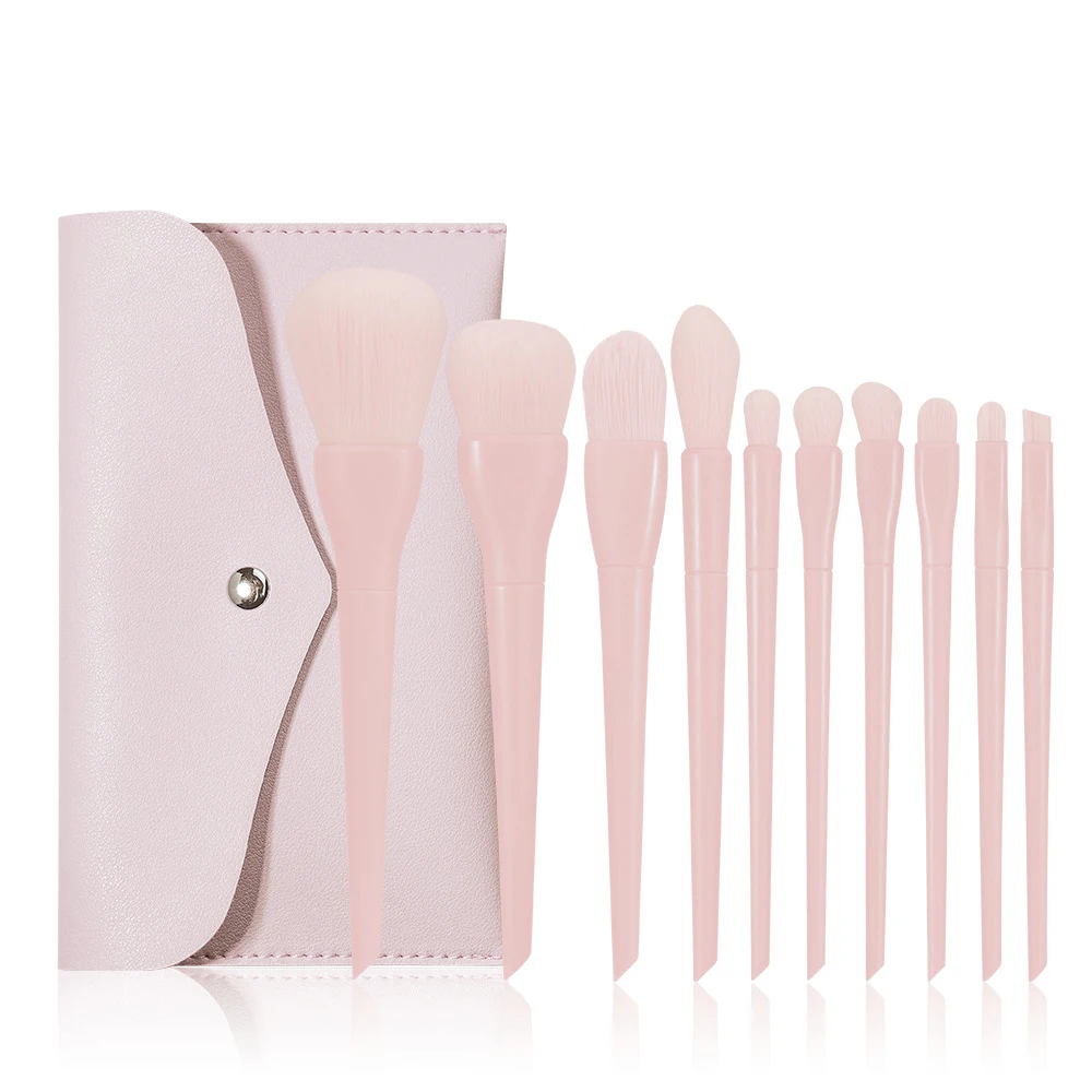 

10pcs Pudding Cute Kawaii Makeup BrushCosmetic Powder Highlighter Shading Lip Foundation Blush Brush Tool SetSoft Hair Maquiagem