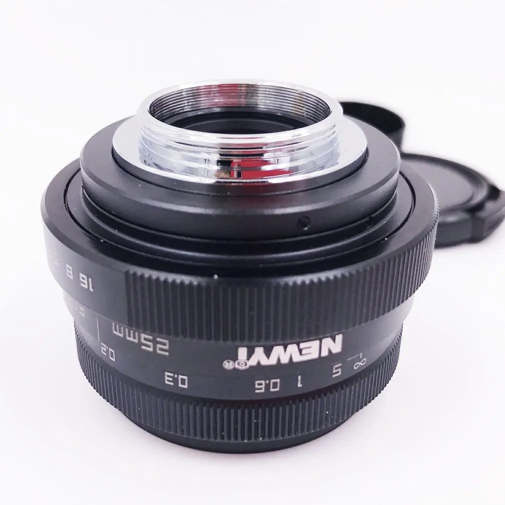 Lente para celular 25 мм F1.8 Мини CCTV C Mount широкоугольный объектив для sony Nikon Canon DSLR lentille для освещения под светильник