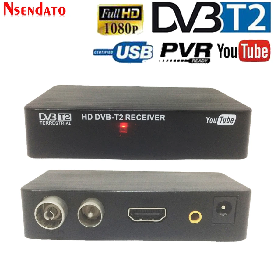 Мини HD DVB-T2 DVBT2 цифровой наземный приемник приставка мультимедийный плеер H.264/MPEG-4 совместимый DVB-T DVB T2 для ТВ HD tv
