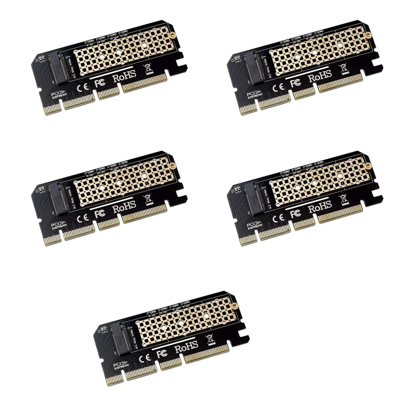

5PCS M.2 NVME Adapter M.2 M2 NVME PCIE to M2 Adapter PCI Express X16 X8 X4 Raiser PCI-E Expansion Card for 2230-2280 SSD