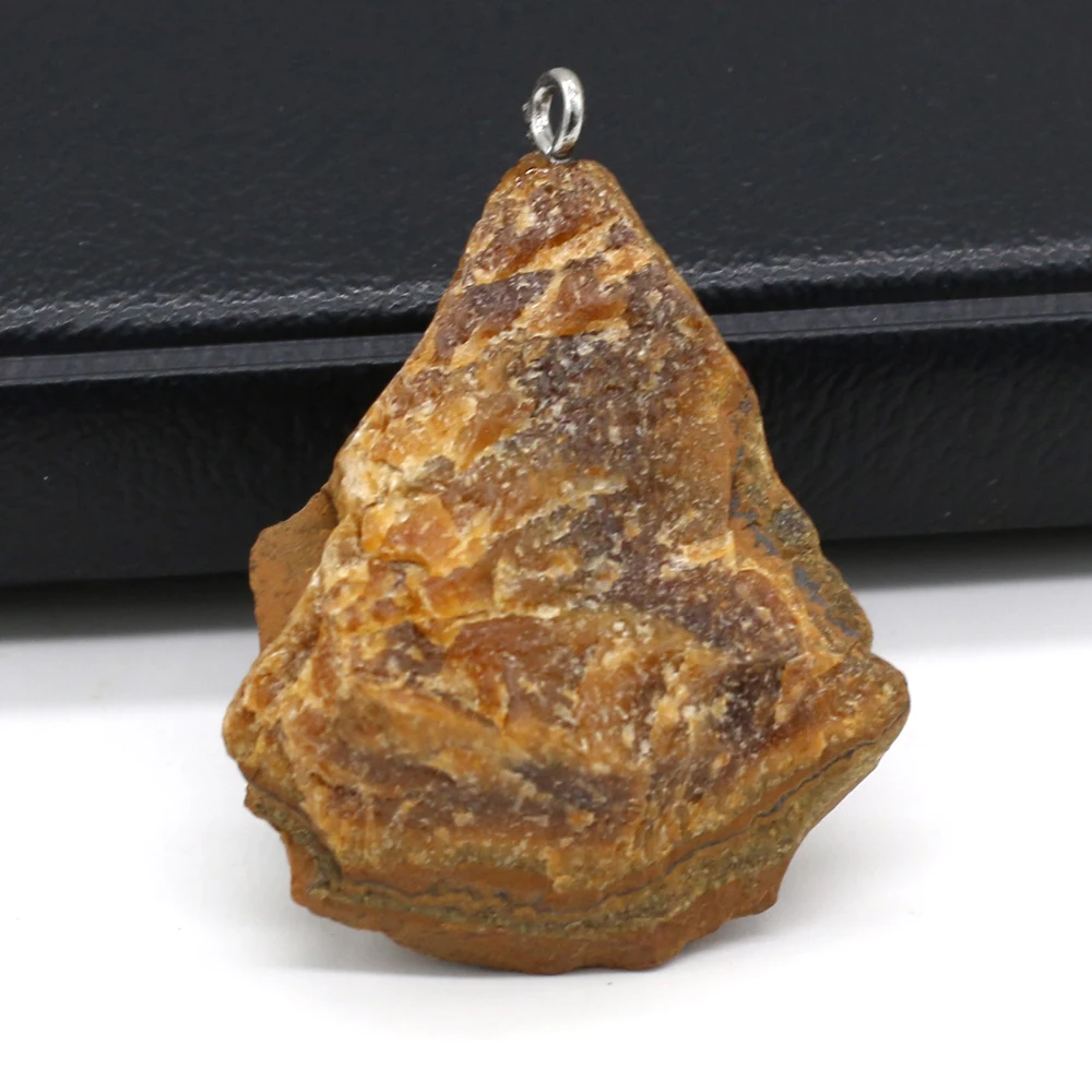 

Natural Semi-precious Stones Pendant Tiger Eye Stone Gravel Original Stone DIY for Jewelry Making Necklaces Accessories Gift