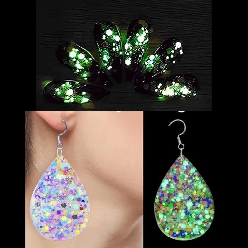 

18/24 Color Glitter Powder Sequins Luminous Holographic Chunky Glitter Sequins for Resin Crafts Filler Nail Art Decor