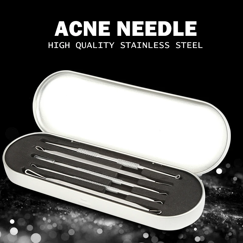 

5pcs/set Stainless Steel Blackhead Remover Needles Acne Tag Pimple Remover Tool Pore Cleaner Facial Face Beauty Skin Care Tools