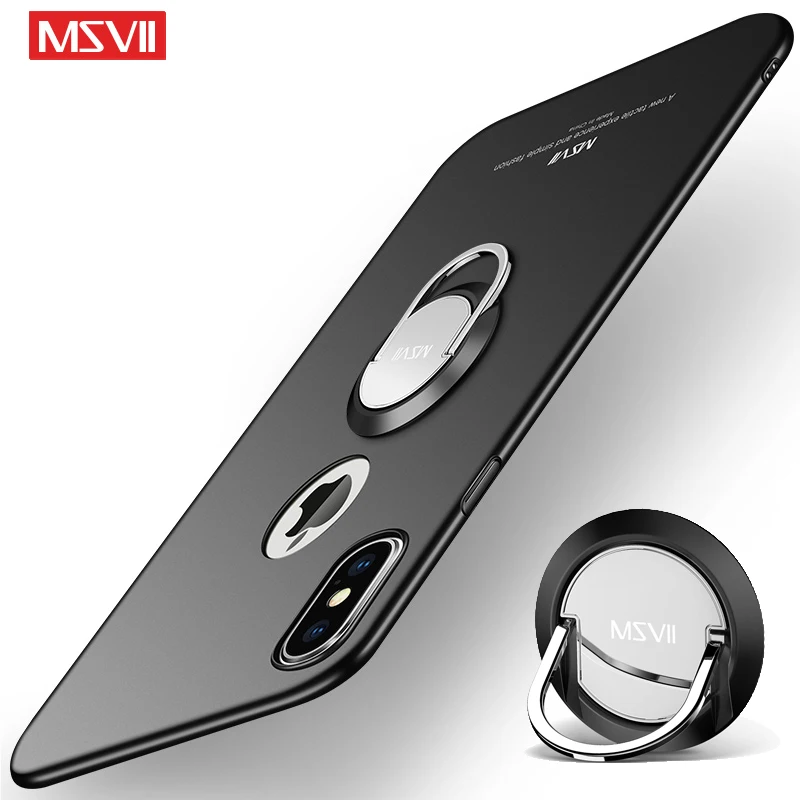 Для iPhone XS Max чехол MSVII палец кольцо ультра тонкий для 5 5S SE металлический