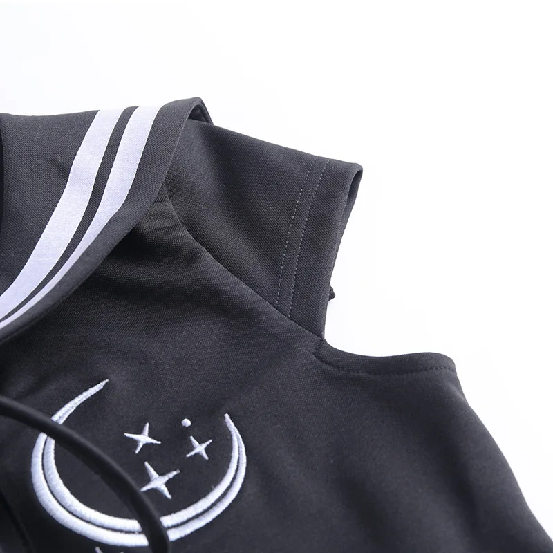 Женская футболка с коротким рукавом летняя и осенняя готическая Черная в стиле