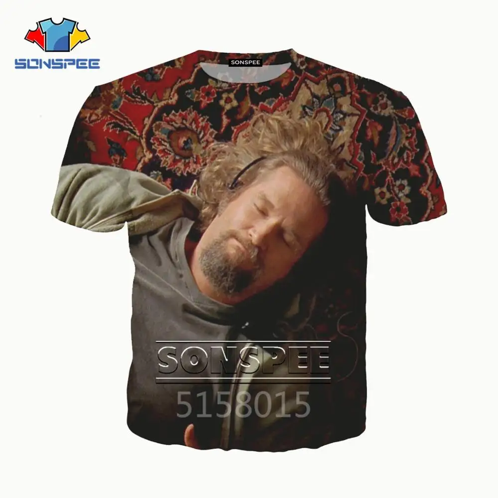 6 SONSPEE The Big Lebowski Harajuku 3D печатных мужчин и женщин одежда Хип Хоп футболка унисекс короткий рукав Уличная пуловер XK117c - Цвет: 6