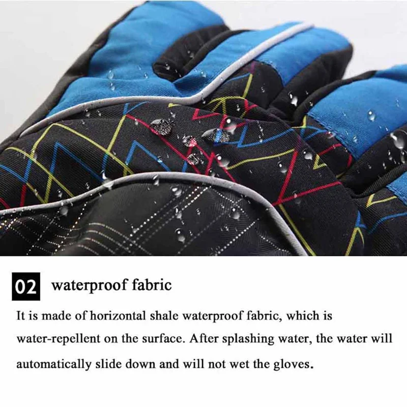 

Skiing Gloves Full Finger Thick Waterproof Anti-slip Thermal Fluffy Handwear Outdoor Winter Cycling Gloves Sportswear Accessory