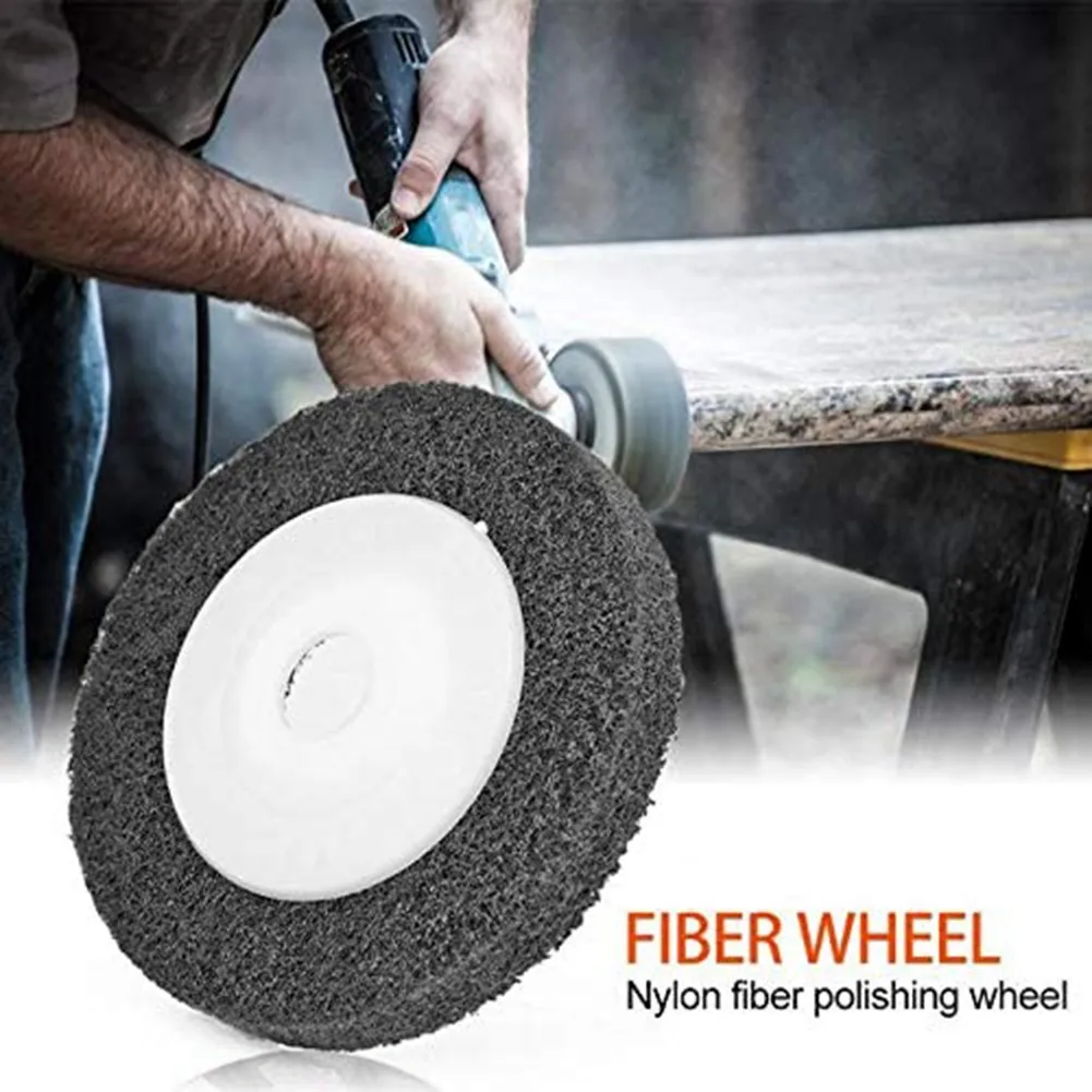 

5pcs 4Inch 100mmx16mm Nylon Fiber Polishing Wheel Grinding Disc Sanding Buffing Disc Abrasive Tools For Angle Grinder