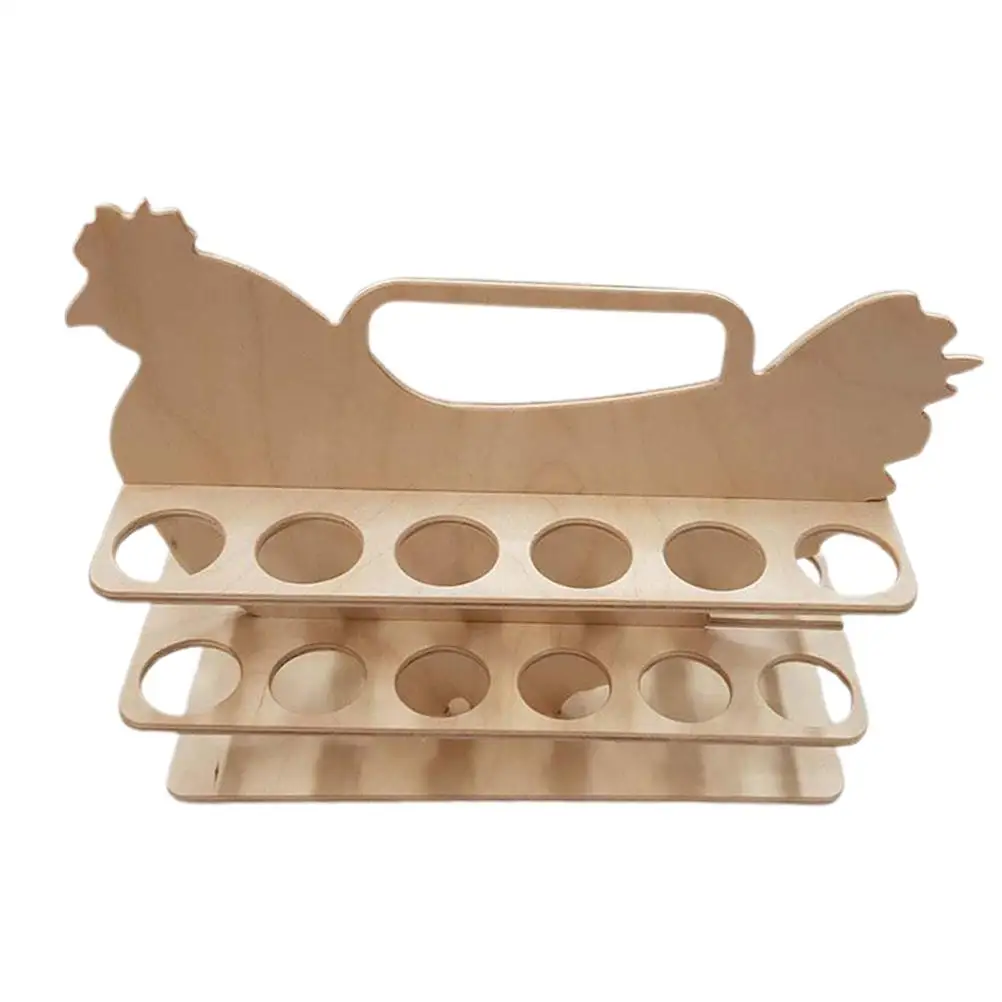 

Stylish Household Wooden Egg Storage Rack Portable Egg Rack Kitchen Storage Organizer Modern Round Object Shelf Save Space