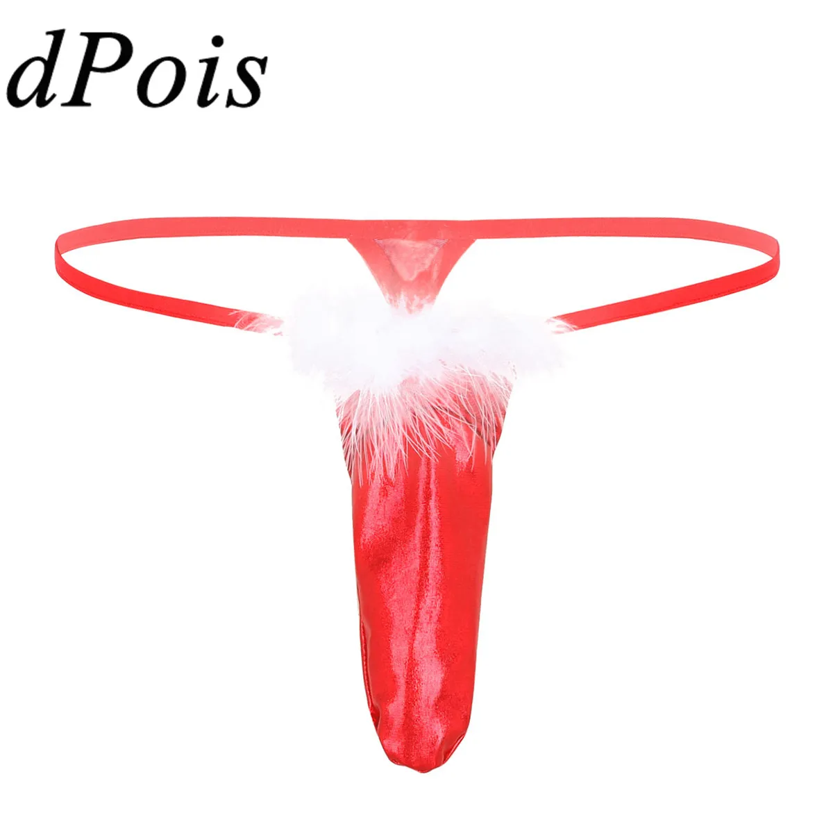 Для мужчин блестящий металлический нижнее белье трусы с длинным оболочка Т