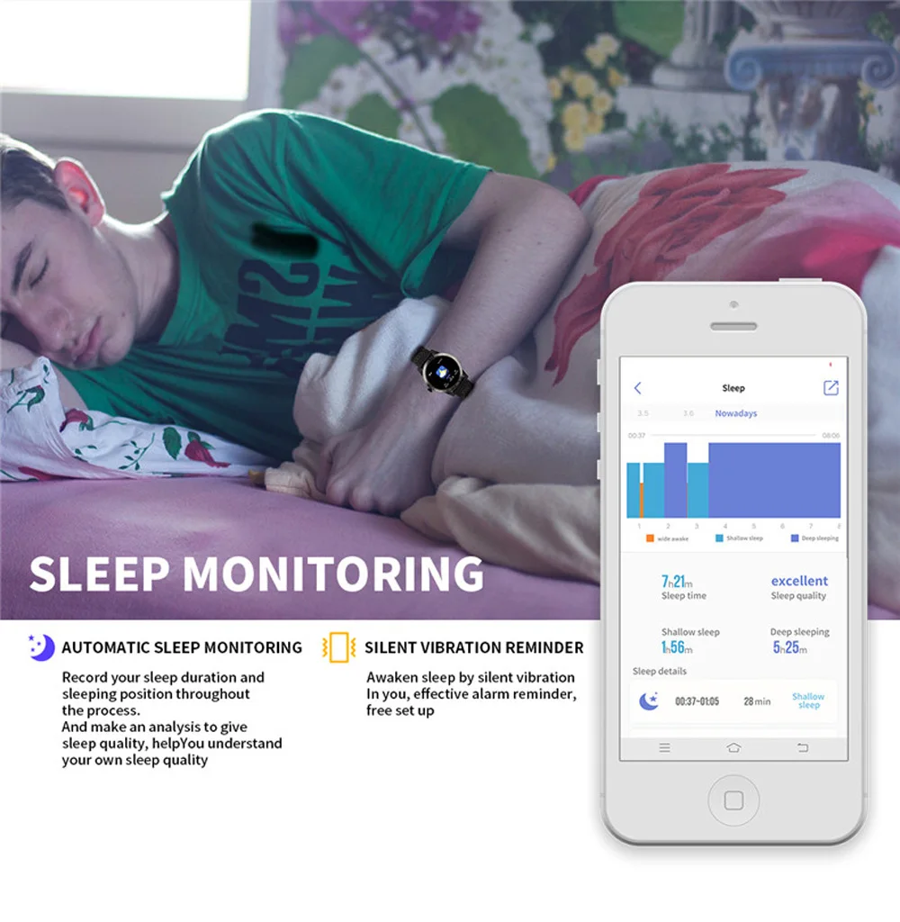 Смарт-браслет с тонометром пульсометром активацией ЭКГ фитнес-трекером |