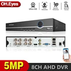 HD 8-канальный видеорегистратор H.265 + 5 МП 4 МП 1080P 8 каналов 5 в 1 гибридный видеорегистратор с функцией 3G Wi-Fi для IP-Камеры CCTV XVi TVi CVI