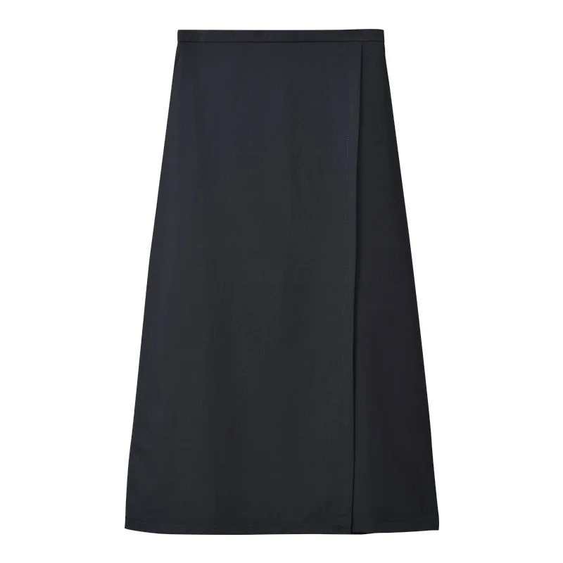 

TVVOVVIN High Waist Solid Color Skirt Women's 2021 Spring Summer New Korean Simple Casual Stitching A-line Skirt 8YKI
