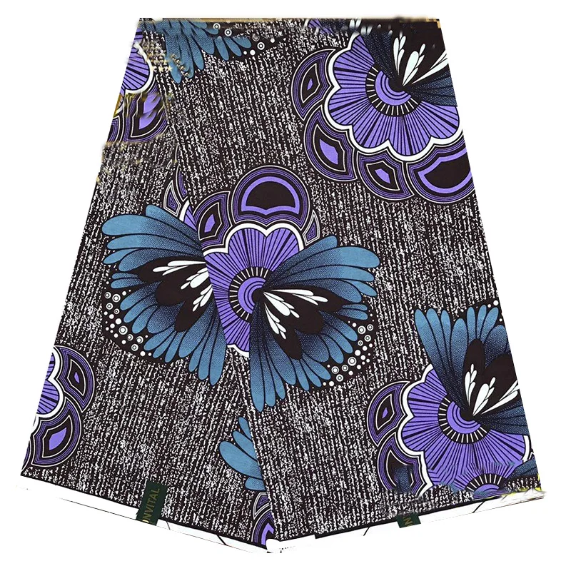 100% хлопок настоящая вощеная ткань с принтом африканская Анкара настоящий