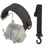 tactical modular headset cover molle headband earmuffs microphone stand case hunting airsoft earphone headphone protective cover