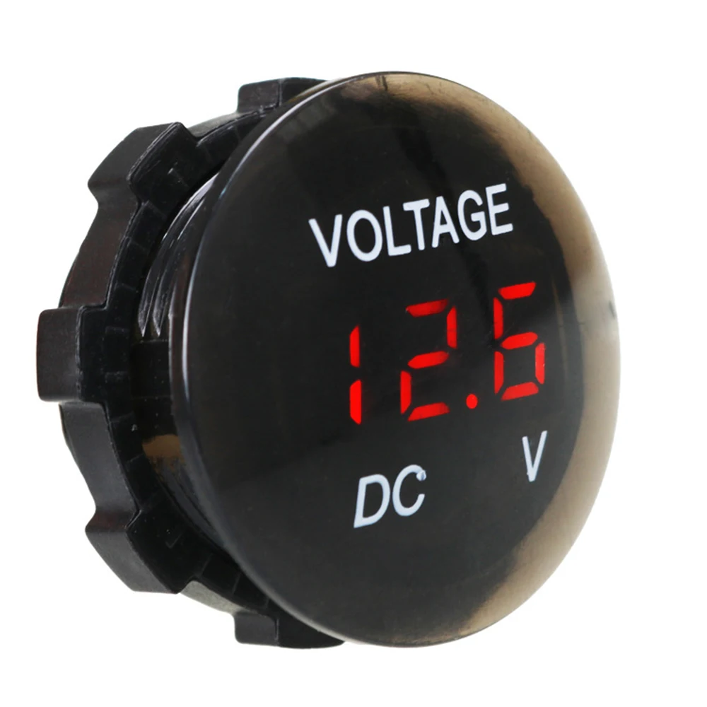 DC 12 V 24 Автомобильный вольтметр для мотоциклов светодиодный Панель цифровой