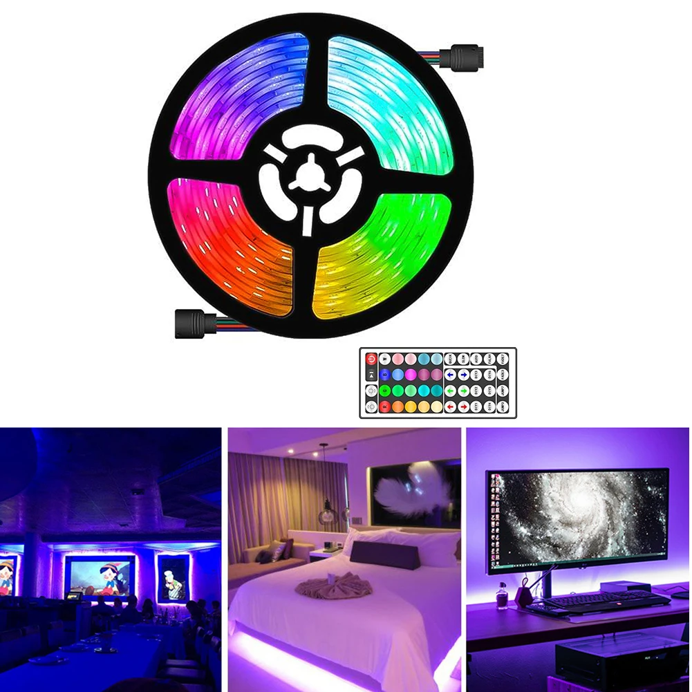 

LED Strips Lights Tape USB With Remote Control For Home Bedroom Outdoor Decoration 5M/10M/15M/20M Colorful Luces Led Lamp Decor