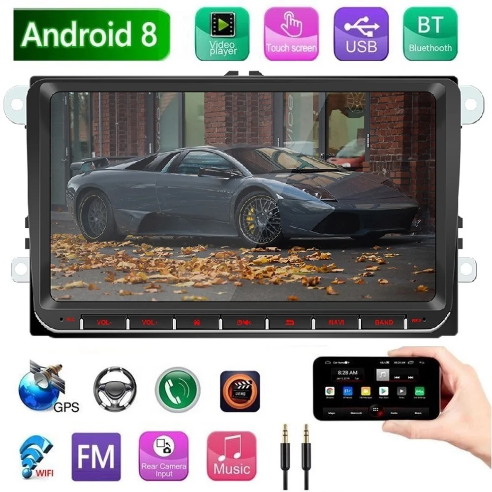 2Din 9 дюймов Автомобильный MP5 мультимедийный видео плеер GPS навигация WIFI Android 8 1