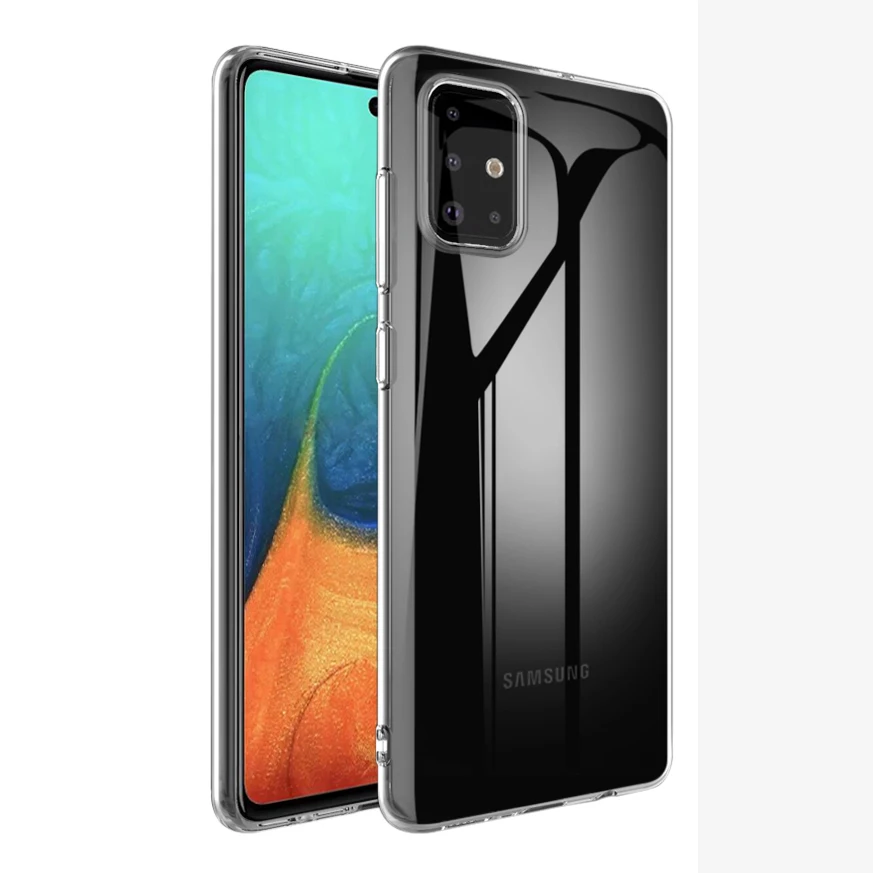 For Samsung Galaxy A51 Case Transparent Soft TPU Full Protective A71 A81 A91 Clear Phone Fundas |