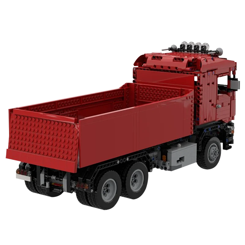 

Buildmoc Engineering Bulldozer Crane High-tech Red Dump Truck Building Blocks City Construction Vehicle Car Bricks Toy Children