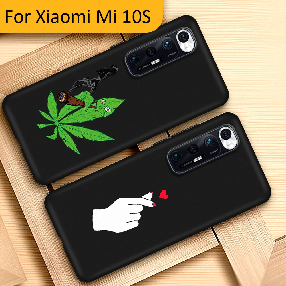 

Frosted Painted Phone Case For Xiaomi Mi 11 10S Protective Black Phone Cover Case For Xiaomi 10S 11 Poco M3 Poco X3 Coque Funda